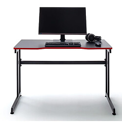 Pegane Bureau gamer, table de jeu coloris noir, rouge - Longueur 120 x Hauteur 75 x Profondeur 60 cm pas cher