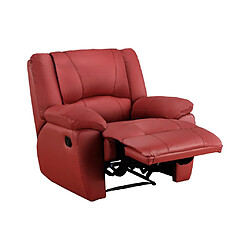 Vente-Unique Fauteuil relax en cuir AROMA - Rouge pas cher