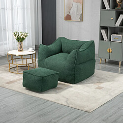 KOMHTOM Fauteuil double confortable, canapé d'intérieur super doux et paresseux, fauteuil moderne avec accoudoirs, vert