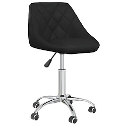 vidaXL Chaise pivotante de salle à manger Noir Similicuir