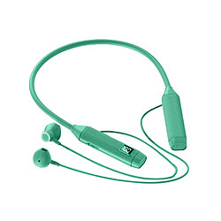 LUUCOZK Écouteurs sans fil Bluetooth 5.2 à effet sonore surround 36D - Écouteurs de sport suspendus au cou - Vert