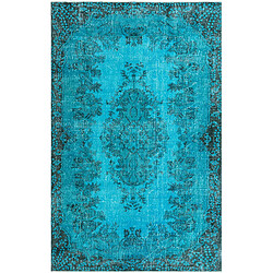 Vidal Tapis de laine 282x175 Bleu Ultra Vintage