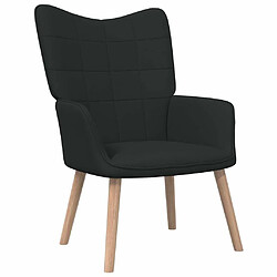 Maison Chic Chaise de relaxation | Fauteuil relax Noir Tissu -GKD35290