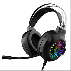 Universal Casque de jeu RGB LED PC Mac PC portable PS4 Xbox One (noir) 