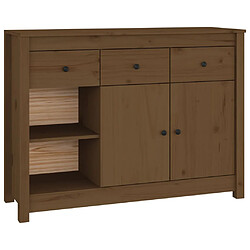 vidaXL Buffet Marron miel 100x35x74 cm Bois massif de pin