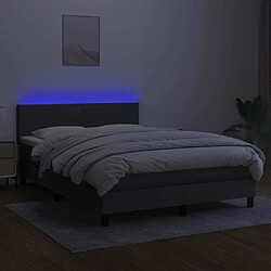 Acheter Sommier à lattes,Cadre à lattes de lit et matelas et LED pour Adulte Gris foncé 140x190 cm -MN74465