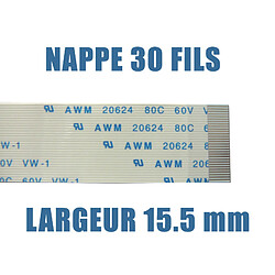 Kalea-Informatique Nappe Ruban ZIF FPC - 30 PINS - PAS 0.5MM - LONGUEUR 150mm Connecteurs sur la même face de la Nappe.