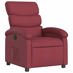 Maison Chic Fauteuil inclinable,Fauteuil luxe de relaxation Rouge bordeaux Tissu -MN32217