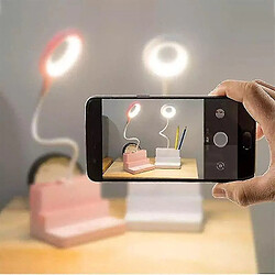 Universal Lampe 3 en 1 LED USB rechargeable lampe à livre rose.(Rose)