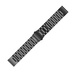 Acheter Wewoo Bracelet pour montre connectée Garmin 5 de en acier inoxydable à trois perles de 20 mm noir