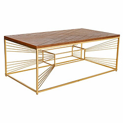 Table Basse Alexandra House Living Or Naturel Fer Bois d'épicéa Bois MDF 70 x 50 x 130 cm