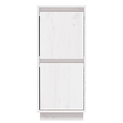 Maison Chic Ensemble de 2 Buffets,commode,console pour rangement Blanc 31,5x34x75 cm Bois massif de pin -MN79785 pas cher