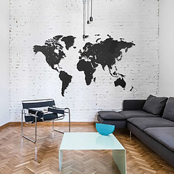 Acheter MiMi Innovations Décoration carte du monde murale Bois Noir 280x170 cm