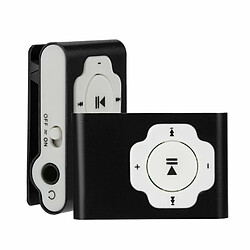 Mini Cube Lecteur Mp3 Support Tf-Card / Micro Sd Rechargeable Portable Key Music Player Avec Meatal Clip Noir 