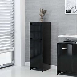 vidaXL Armoire de salle de bain Noir 30x30x95 cm Bois d'ingénierie