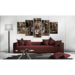 Decoshop26 Tableaux en verre acrylique décoration murale motif Garde de la jungle 100x50 cm TVA110158