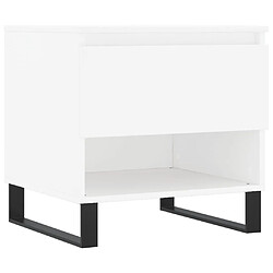 Acheter vidaXL Tables basses 2 pcs blanc 50x46x50 cm bois d'ingénierie