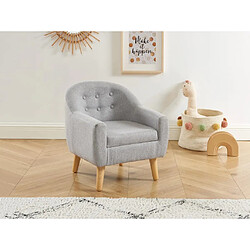 Vente-Unique Fauteuil pour enfant en tissu gris CASORLA