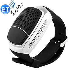 Wewoo Enceinte Bluetooth d'intérieur argent Smart Portable Stéréo Sans Fil V3.0 + EDR Sport Musique Montre Haut-Parleur, Appels Mains-libres & Écran intelligent et affichage Radio FM & Carte TF & Téléphone Anti perte 