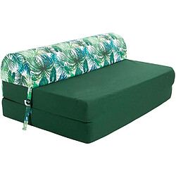 Jardindeco Chauffeuse double en coton coussin imprimé Deep jungle.