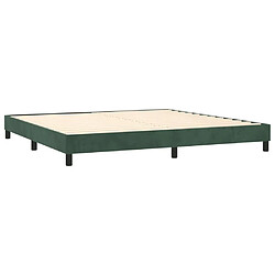 Acheter Maison Chic Lit adulte- Lit + matelas,Sommier à lattes de lit et matelas Vert foncé 200x200cm Velours -GKD42388