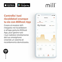 Mill Oil2000wifi3 Refroidisseur Dhuile Wifi Avec 3 Niveaux De Puissance 900 1200 Et 2000w Blanc