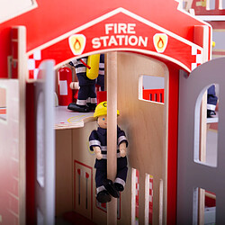 Bigjigs Toys Caserne de pompiers de la ville en bois