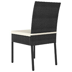 Avis vidaXL Chaises à manger de jardin lot de 4 Résine tressée Noir