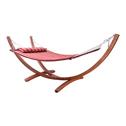 AXI Hawaï Hamac Double XXL | Hamac 2 personnes en Rouge avec Support en Bois | Pour l'extérieur pour Jardin, Terrasse, Balcon 