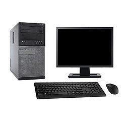 PC Tour Dell 790 MT Ecran 19" Intel i5-2400 RAM 16Go SSD 120Go Windows 10 Wifi - Occasion