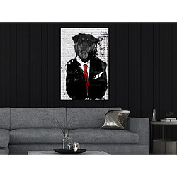 Decoshop26 Tableau toile de décoration murale impression premium en partie sur châssis en bois motif Rottweiler élégant 40x60 cm 11_0014816