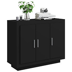 Avis vidaXL Buffet Noir 92x35x75 cm Bois d'ingénierie