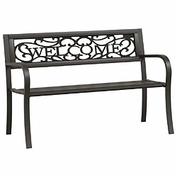 Maison Chic Banc de jardin | Banquette de jardin | Chaise Relax 125 cm Acier Noir -MN51676