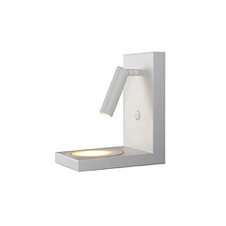 Luminaire Center Applique avec liseuse Zanzibar Sable blanc 20 Cm