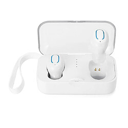 Avis Universal T18s tws sans fil bouchon d'oreille bluetooth 5.0 casque mini casque stéréo portable avec micro pour Xiaomi blanc