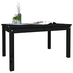 Avis vidaXL Table de jardin noir 82,5x50,5x45 cm bois massif de pin