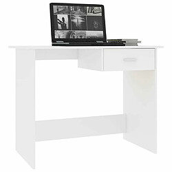 Avis Maison Chic Bureau,Table de travail,bureau de travail pour chambre Blanc 100 x 50 x 76 cm Bois d'ingénierie -GKD84470