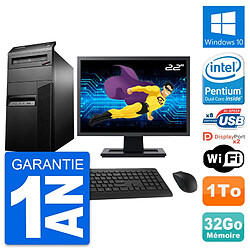 PC Tour Lenovo M93p Ecran 22" Intel G3220 RAM 32Go Disque 1To Windows 10 Wifi · Occasion 