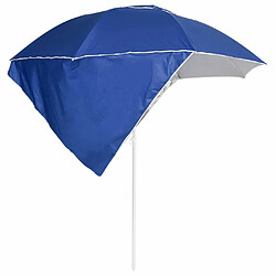 Avis Maison Chic Parasol Jardin | Parasol de plage avec parois latérales Bleu 215 cm - GKD41342