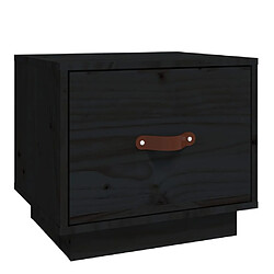 vidaXL Table de chevet Noir 40x34x35 cm Bois de pin solide