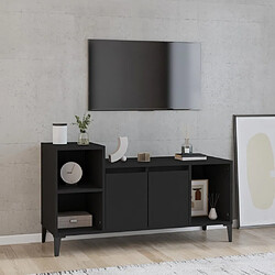 Maison Chic Meuble TV scandinave - Banc TV pour salon Noir 100x35x55 cm Bois d'ingénierie -MN91625