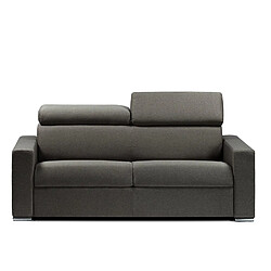 Inside 75 Canapé convertible EXPRESS SIDNEY sommier lattes 140cm matelas 16cm tissu gris anthracite