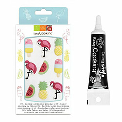 Scrapcooking Décors sucrés Summer + Stylo de glaçage noir 