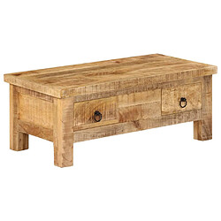 vidaXL Table basse 90x45x35 cm Bois de manguier massif