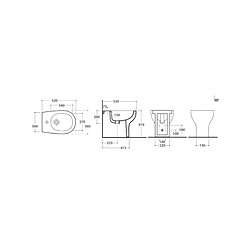 Acheter Karag Bidet BTW à poser EOLIS en porcelaine 52x41x36 cm