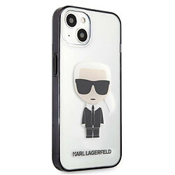 Acheter Karl Lagerfeld Ikonik Karl - Coque pour iPhone 13 mini (Transparente / Cadre Noir)