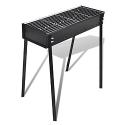 vidaXL Support de barbecue au charbon de bois Carré 75x28 cm