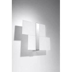 Luminaire Center Applique murale MASSIMO acier/verre blanc/chrome 2 ampoules