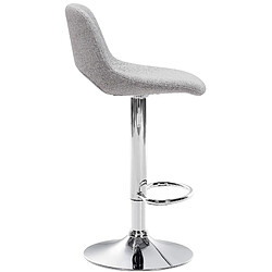 Avis Non Lot de 2 tabourets de bar Camden tissu chrome