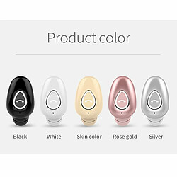 Yx01 Oreillette Bluetooth Sans Fil Intra-Auriculaire Mini Sport Écouteurs Invisible Stéréo Musique Écouteur Argent